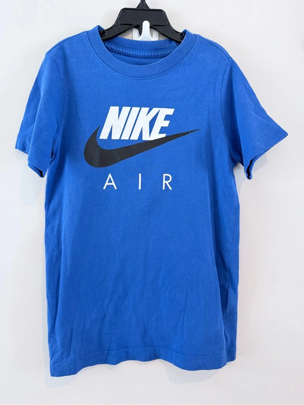 Nike Blue Short Sleeve Tee with Black Swoosh and White Logo